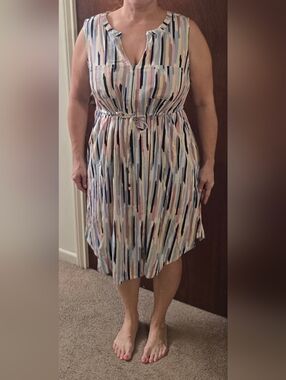 Torrid Multicolor Striped Midi Dress